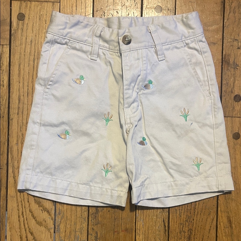 The Beaufort Bonnet Company Light Blue Embroidered Duck Shorts